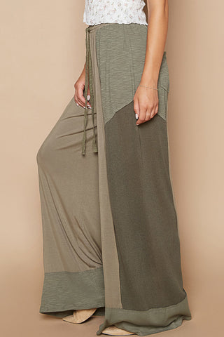 Olive wide leg pant