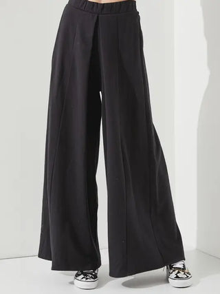 Wide Leg Black Relaxed Pant