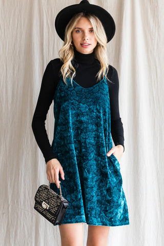 Snake Skin Blue Dress