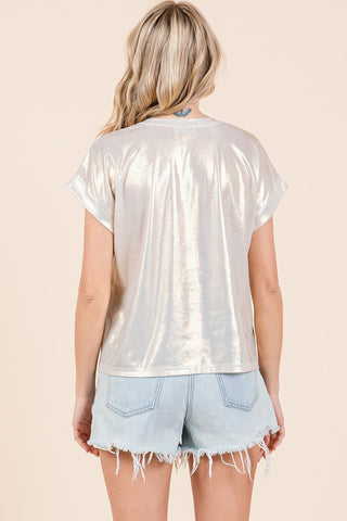 Metallic Short Sleeve