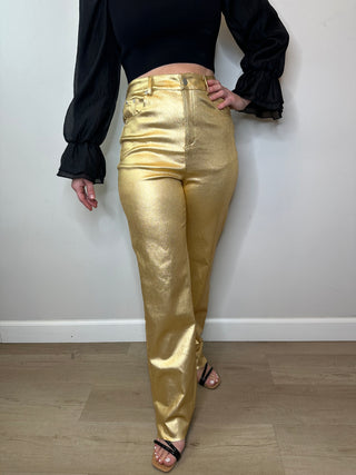 Gold Metallic Pants