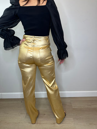 Stretch golden pants