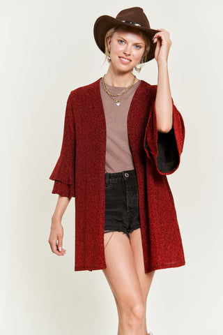 Red Metallic Cardigan