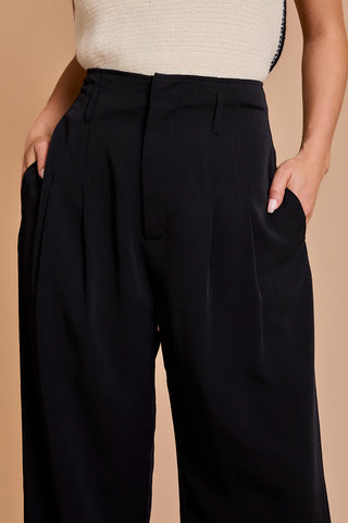 Black High Waist Wide Leg Pants